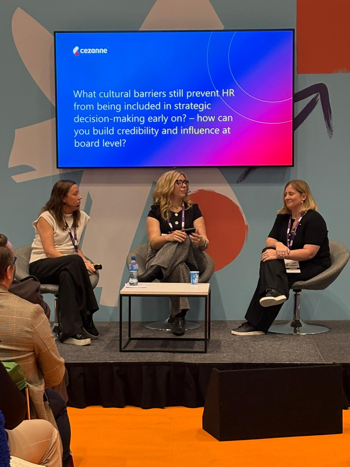 Lorna speaking on a panel about HR influence at board level